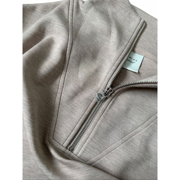 NWOT VARLEY Set Double Soft The Wide Leg Pant 28" Hawley Half Zip Sweat XL Taupe - Picture 14 of 16